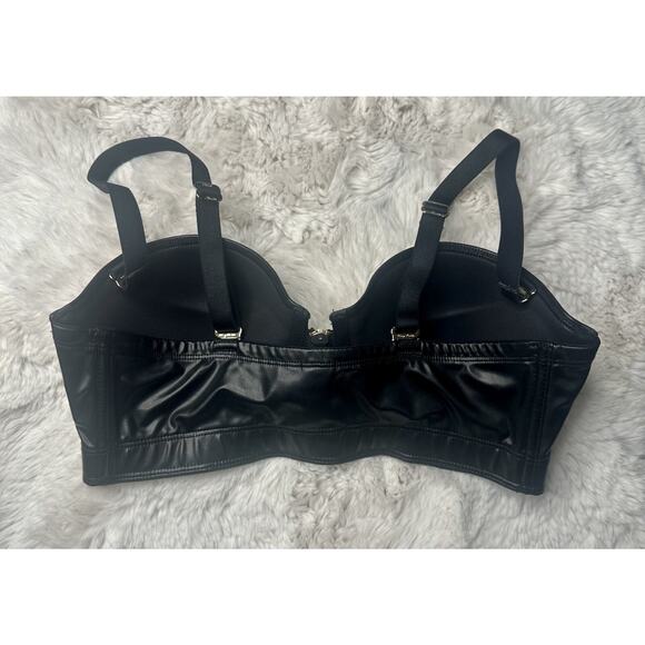 RARE🔥 Honey Birdette FONDA🖤 Black Faux Bra 32DD - Picture 3 of 5